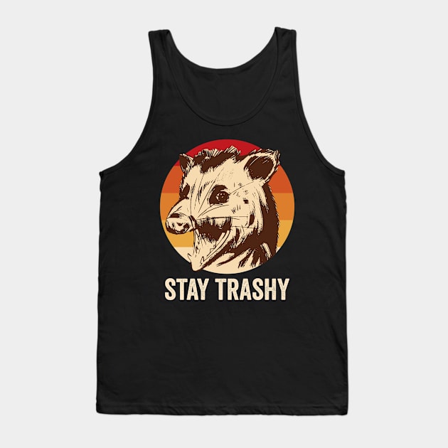 Stay Trashy Opossum Tank Top by Visual Vibes